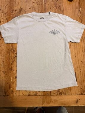Billabong Men's Light Gray Short-Sleeve Logo Tee